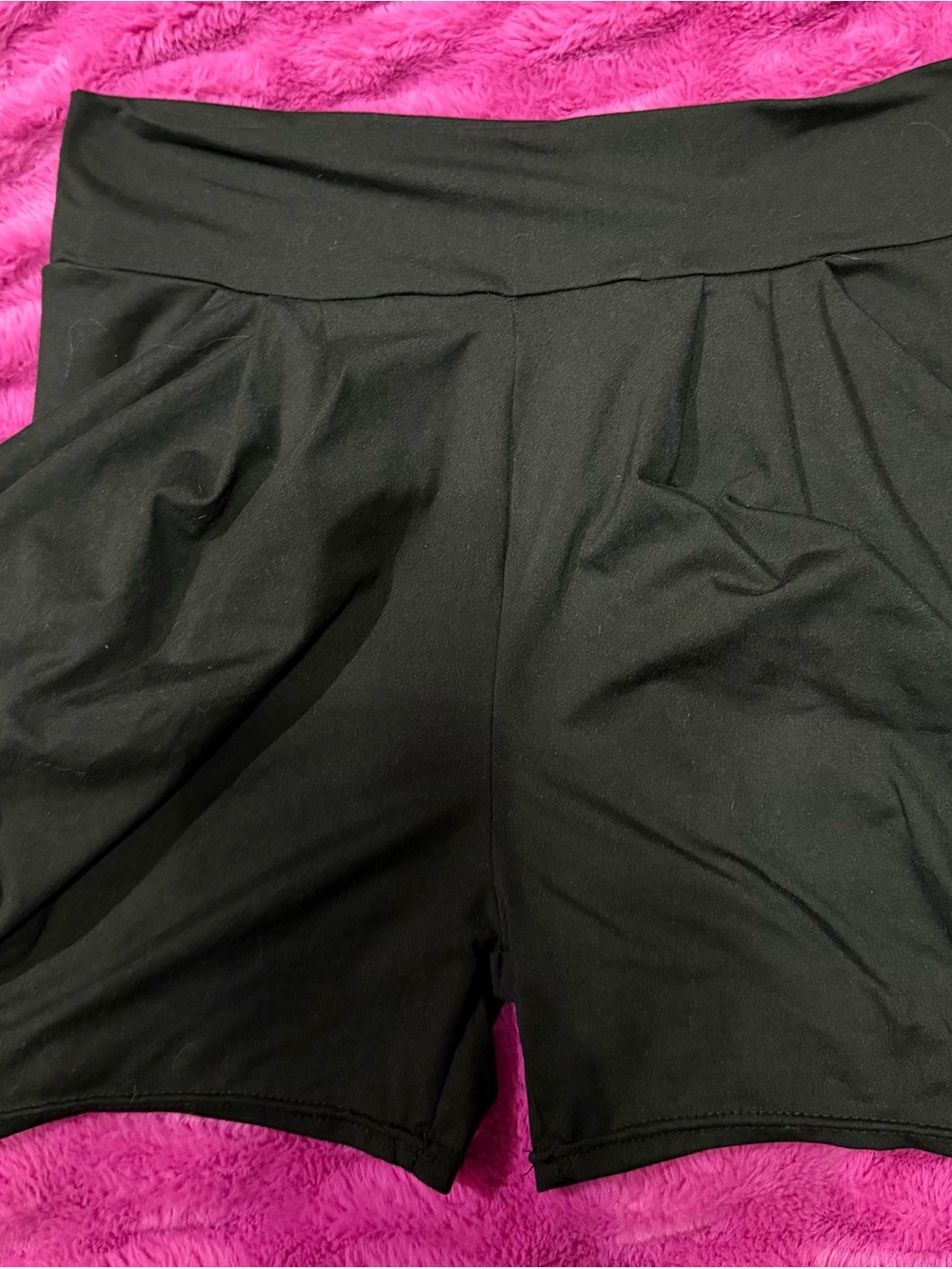 Black Women's High-Waist Casual Shorts